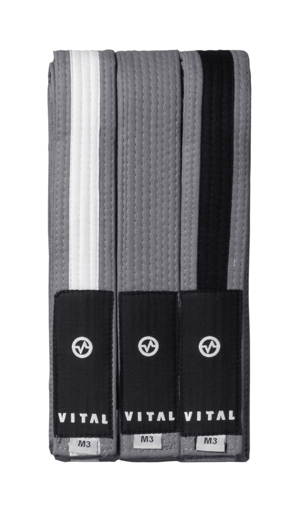 【キッズ用】KIDS BELT_灰・灰白・灰黒